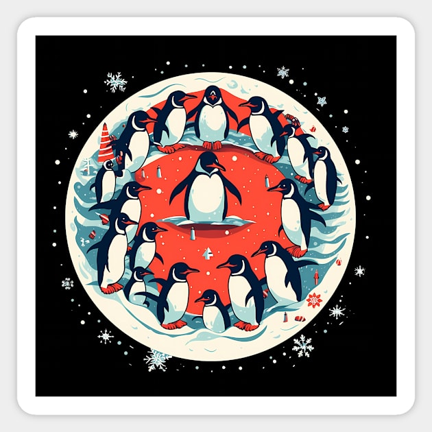 Penguin in Ornmament, Love Penguins Sticker by logiamerch